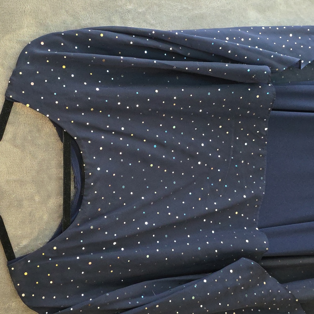 Glamour Navy Dress with Silver Accents - Picture 11 of 13